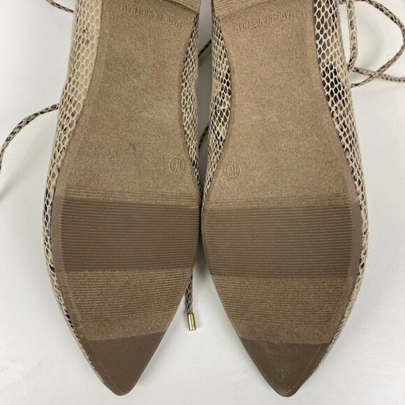 OLD NAVY LACE UP SNAKESKIN FLATS SIZE 10 EUC - Picture 7 of 7